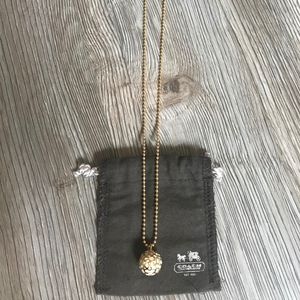 coach necklace gold/white